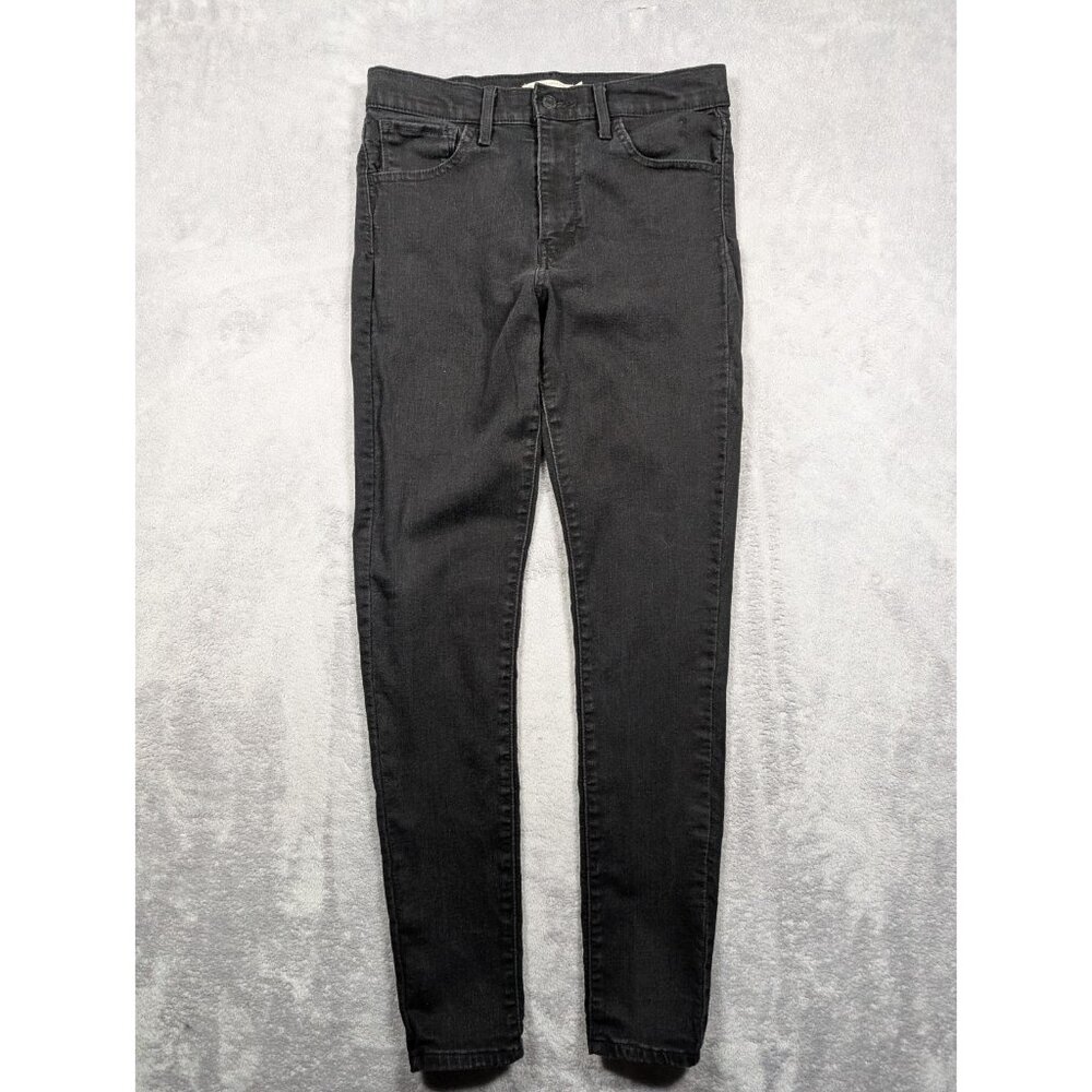Levis 720 Jeans Womens Size 30 Black High Rise Super Skinny Fit Preppy Casual